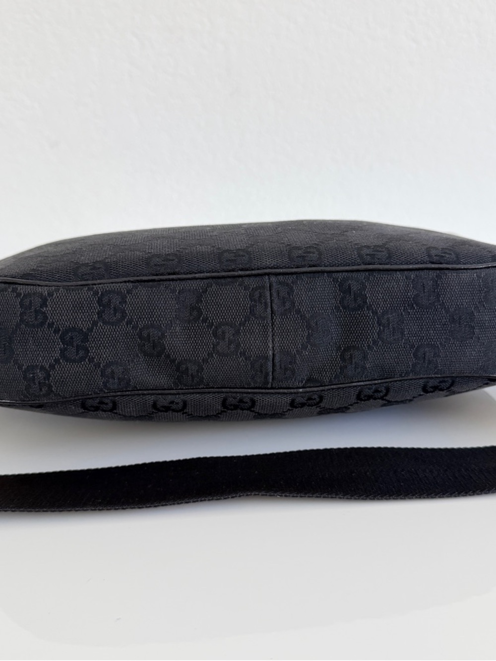 Gucci Black Monogram Crescent Shoulder Bag - Picture 7 of 15